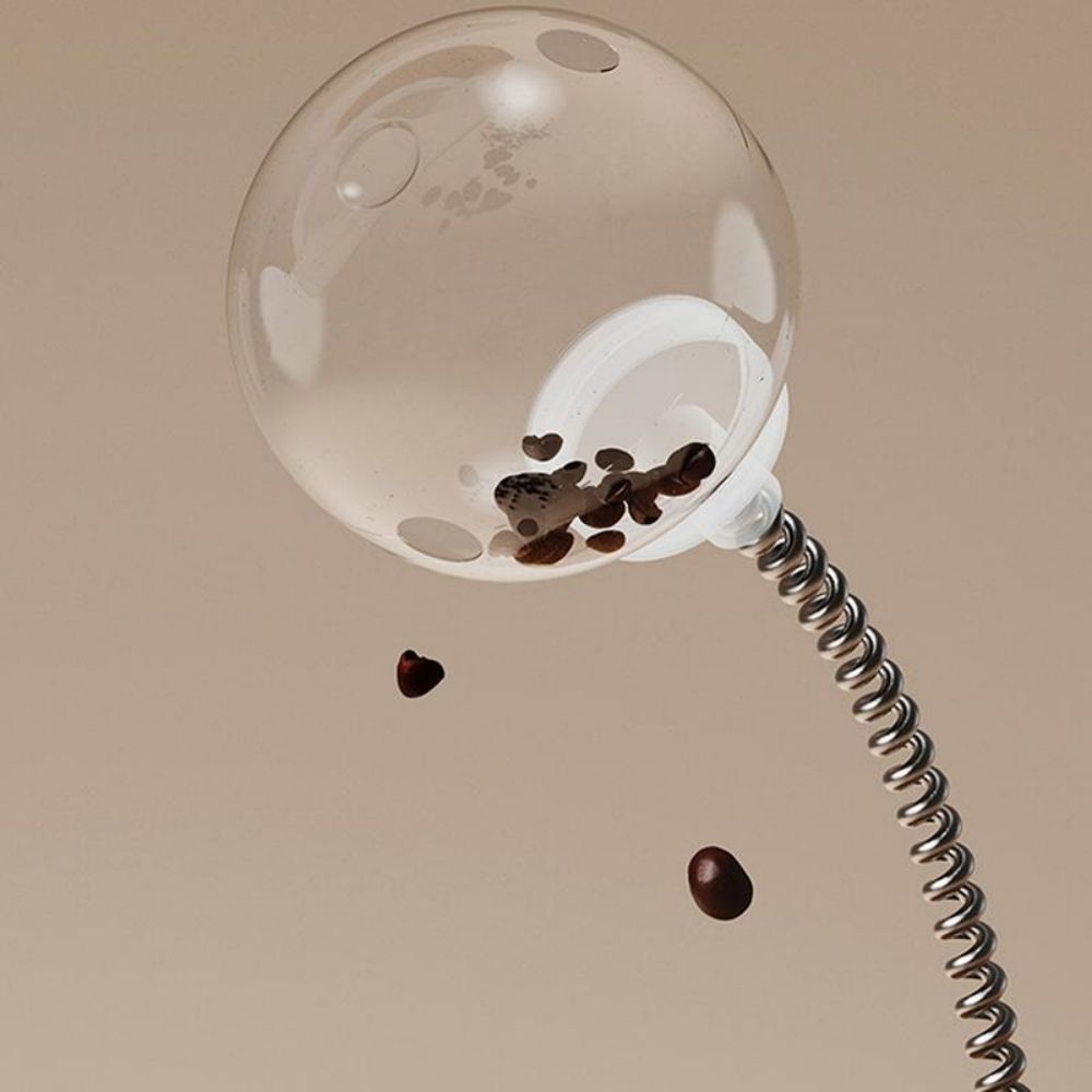 Interactive, Auto-Balancing Cat Food Dispenser.