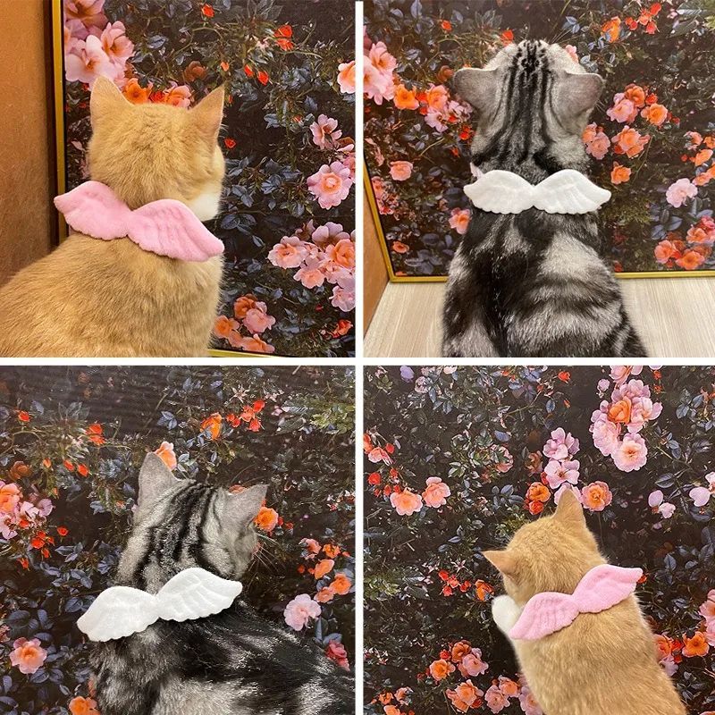 Cat Angel Wing collar(White and Pink)