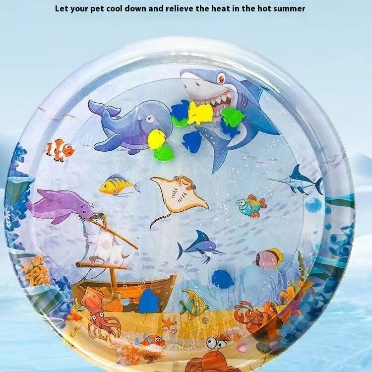 Summer Cooling Cat Water Bed Cushion Ice Pad Dog Sleeping Square Mat For Puppy Dogs Cats Pet Kennel Cool Cold
