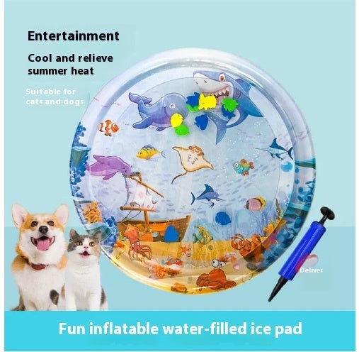 Summer Cooling Cat Water Bed Cushion Ice Pad Dog Sleeping Square Mat For Puppy Dogs Cats Pet Kennel Cool Cold