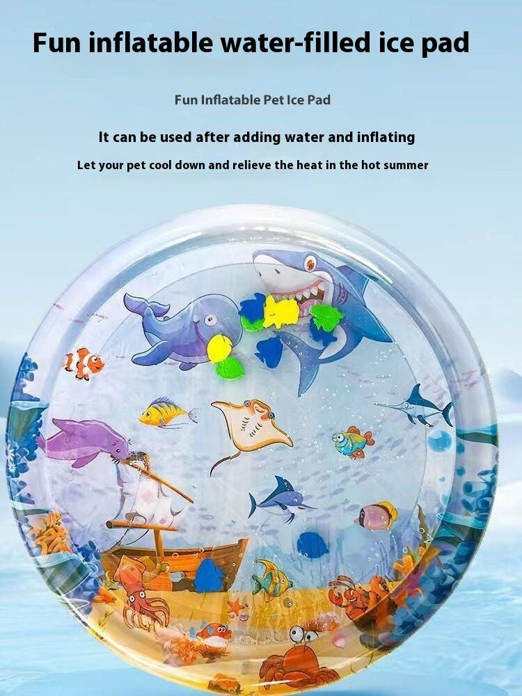 Summer Cooling Cat Water Bed Cushion Ice Pad Dog Sleeping Square Mat For Puppy Dogs Cats Pet Kennel Cool Cold