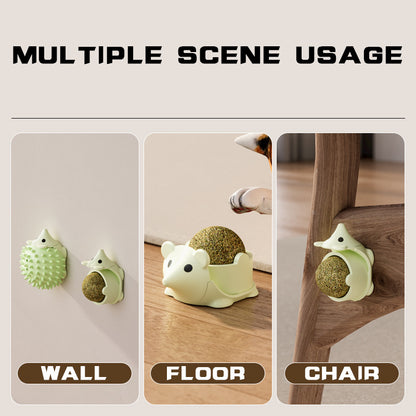 cat grooming wall and floor