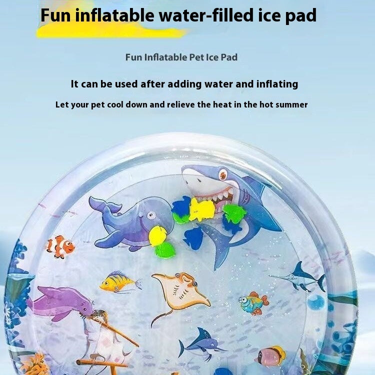Summer Cooling Cat Water Bed Cushion Ice Pad Dog Sleeping Square Mat For Puppy Dogs Cats Pet Kennel Cool Cold