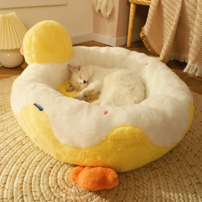 duck cat comfy bed