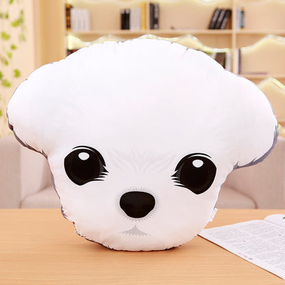 white and big Poodle puppy head plush 