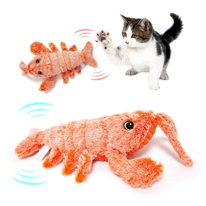 interactive rechargeable cat toy shrimp