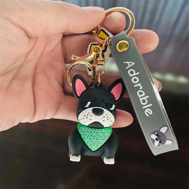 Cute Design French Bulldog Car Key-chain, Key-holder