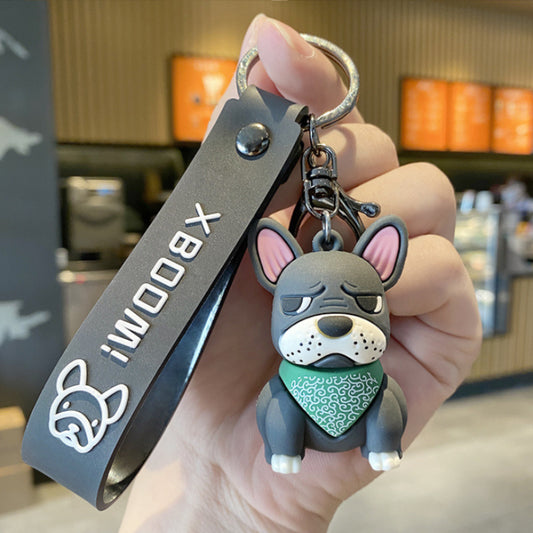 Cute Design French Bulldog Car Key-chain, Key-holder